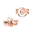 Ball Shaped With CZ Stone Silver Ear Stud STS-5292